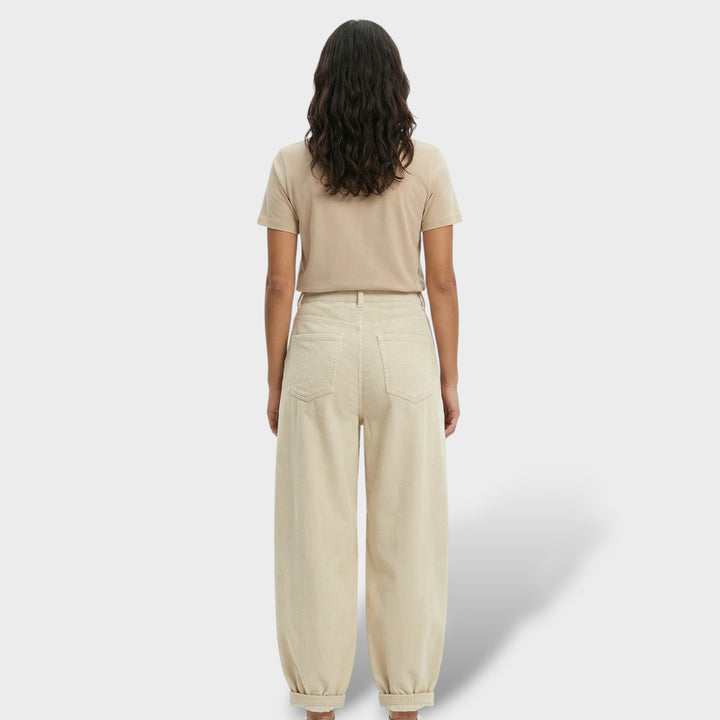 Pantalones Pana Tiro Alto Mujer