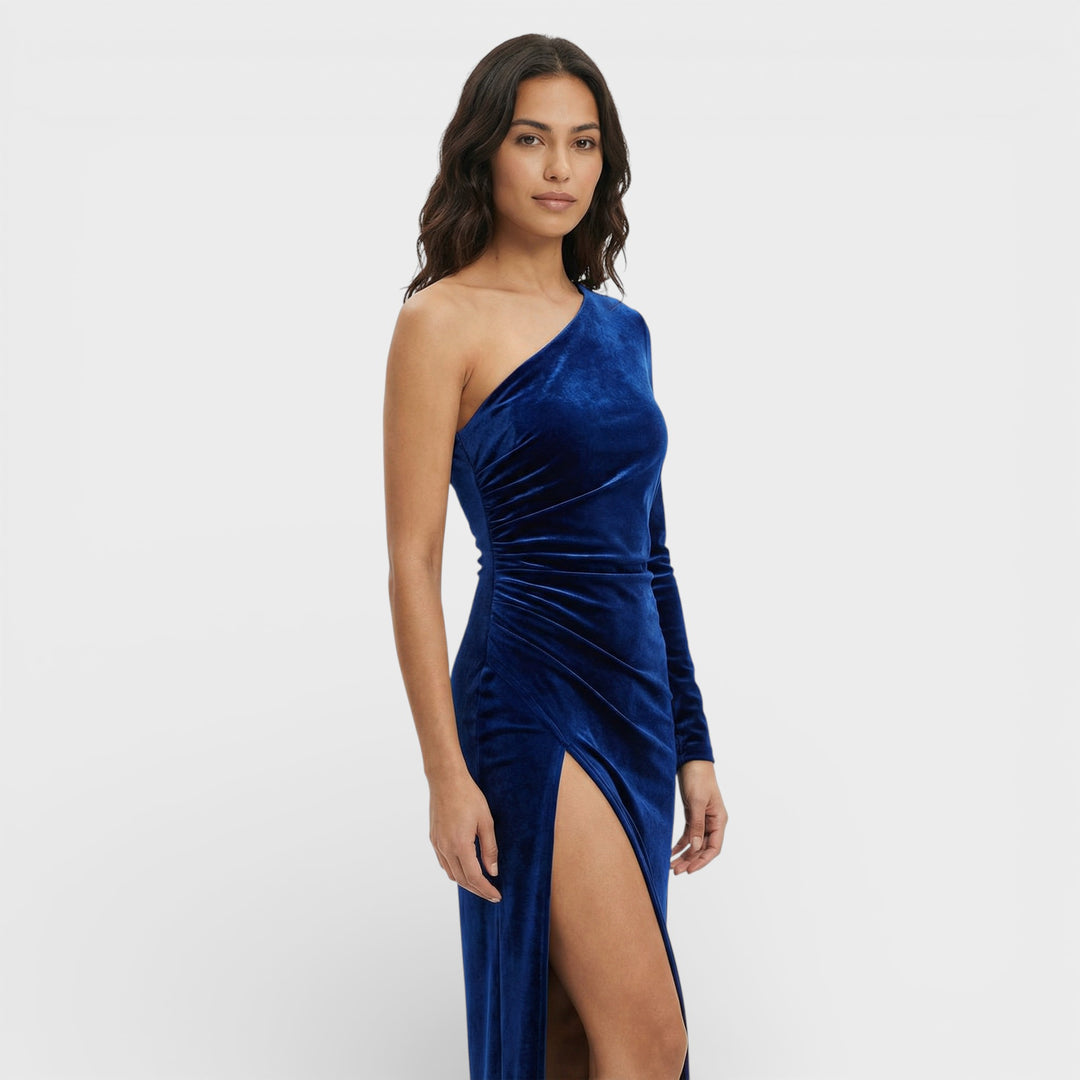 Vestido Midi Terciopelo Elegante Mujer