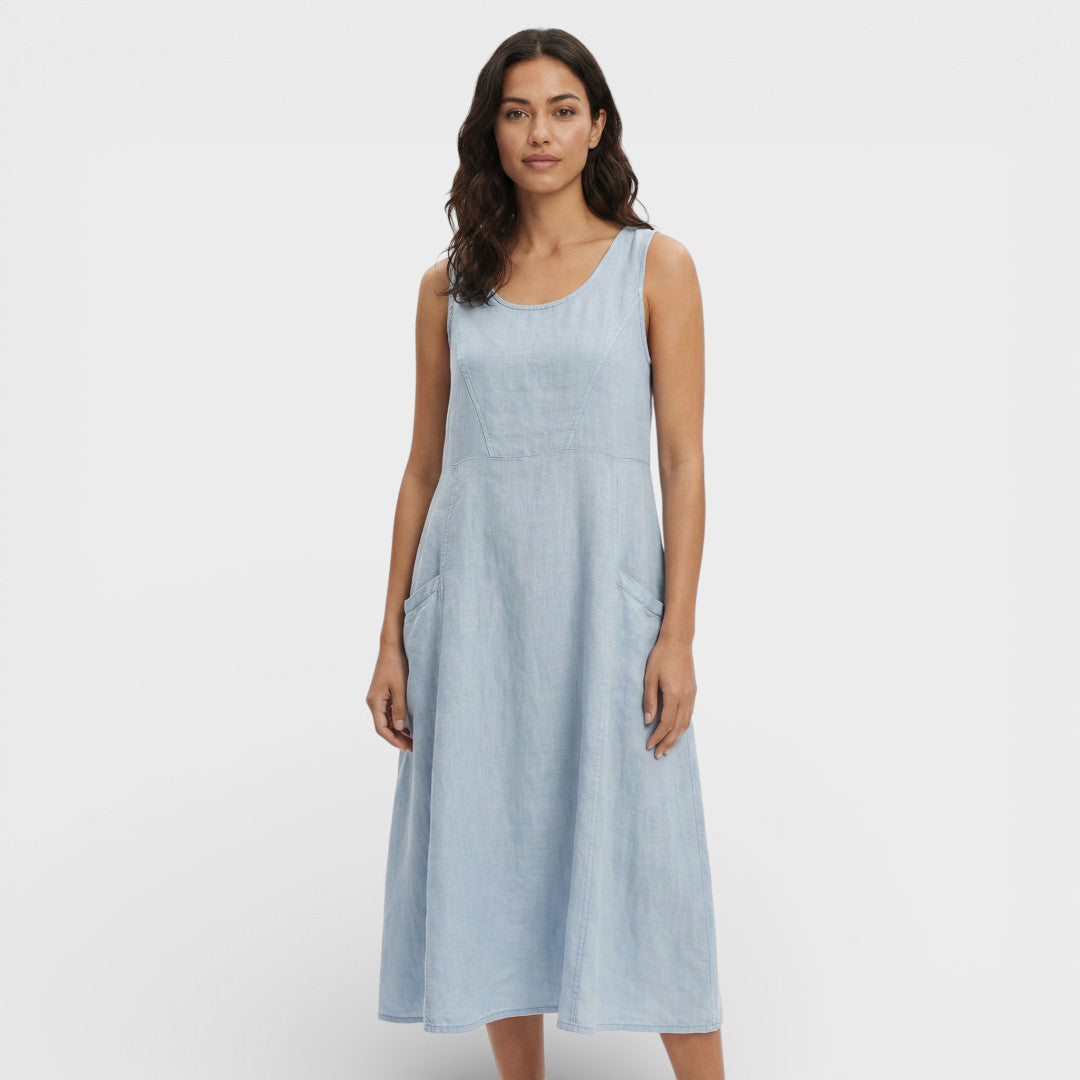 Vestido Ligero Mujer Color Liso