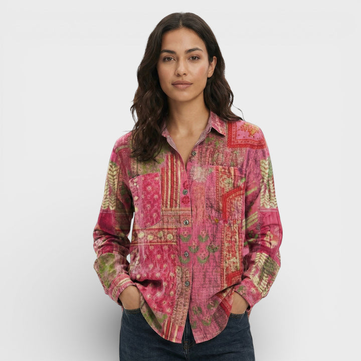 Camisa Mujer Botones Cuello Clásico