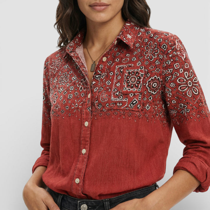 Camisa Mujer Botones Cuello Clásico