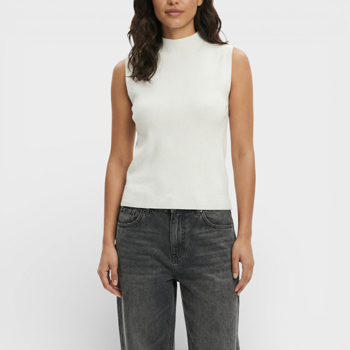 Chaleco Punto Mujer Cuello Alto