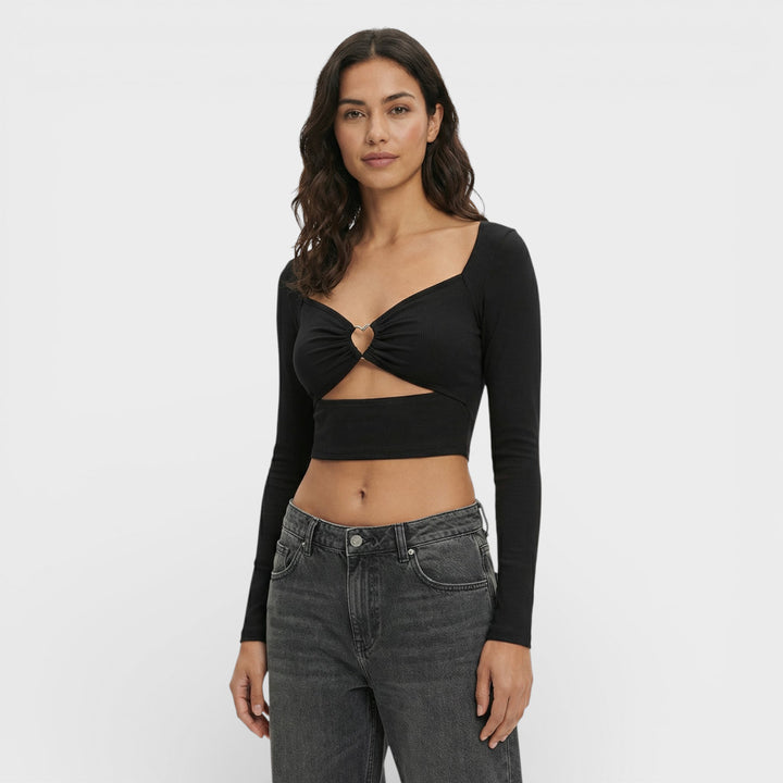 Top Corto Acanalado Mujer