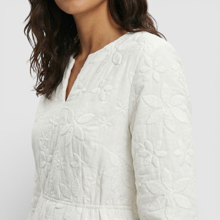 Vestido Midi Mujer Bordado Flores