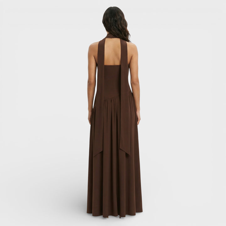 Vestido Largo Sin Tirantes Abertura