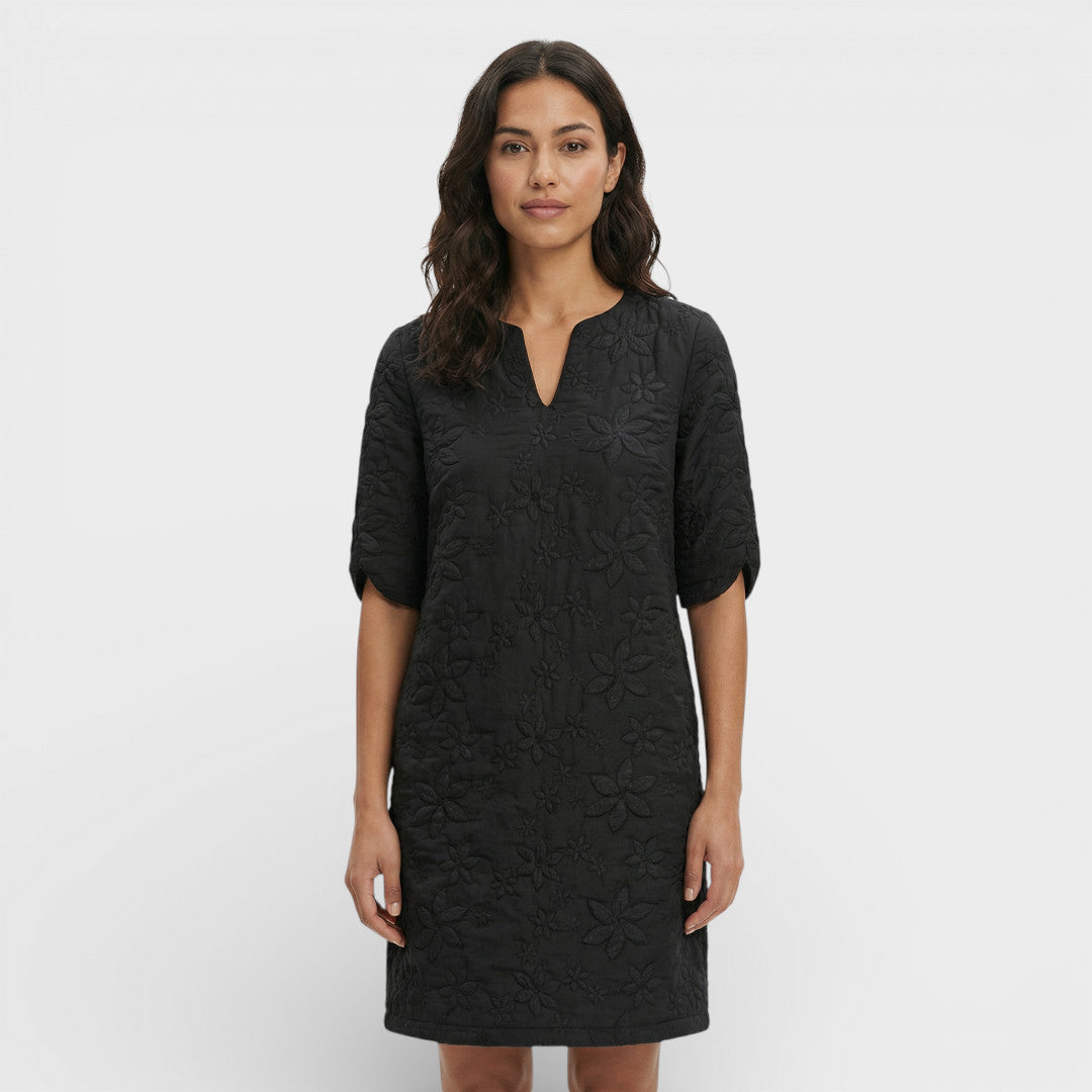 Vestido Midi Mujer Bordado Flores