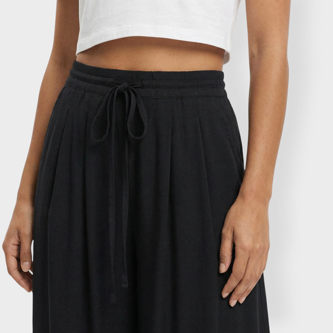 Pantalones Anchos Mujer Cintura Elástica