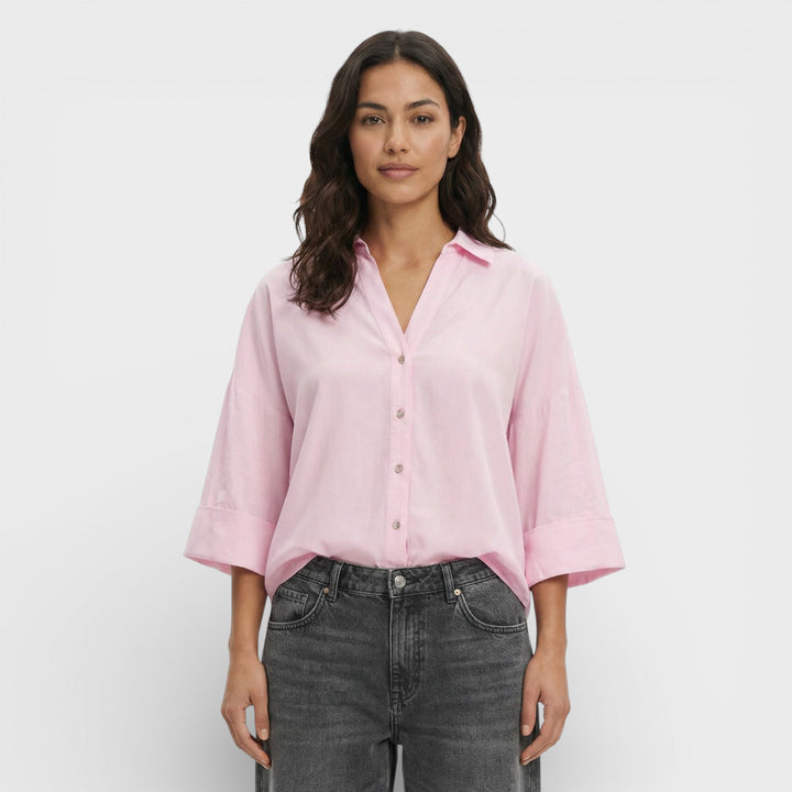 Camisa Mujer Manga Ancha