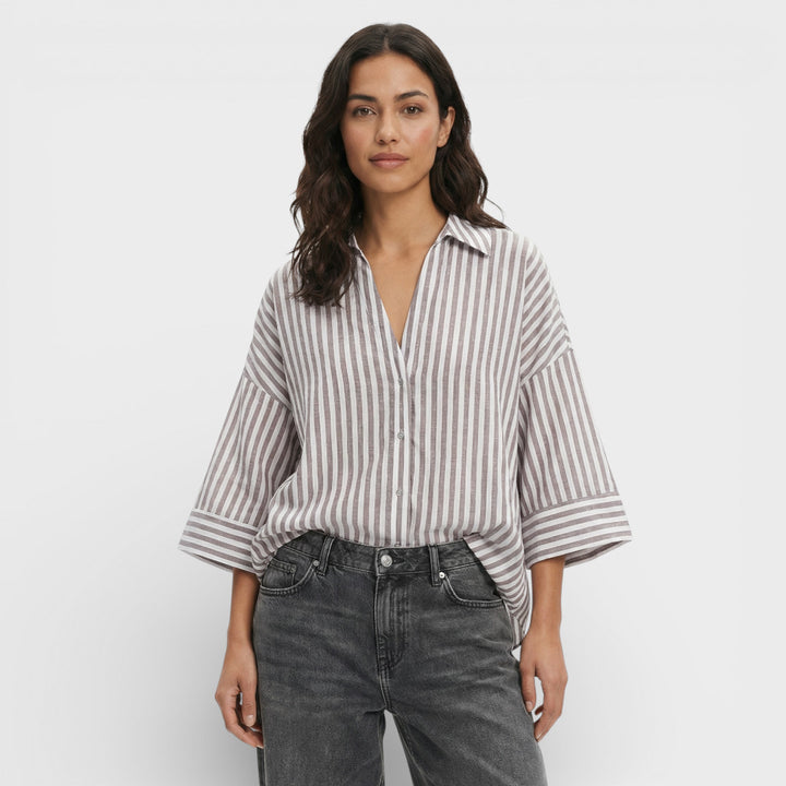 Camisa Mujer Manga Ancha