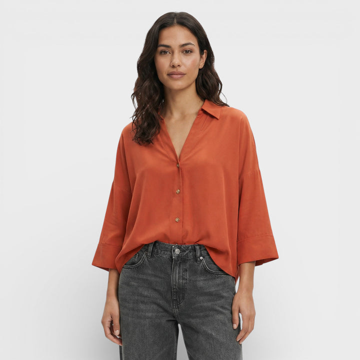 Camisa Mujer Manga Ancha