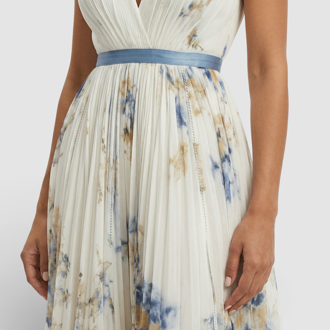 Vestido Largo Floral Ceremonia Elegante