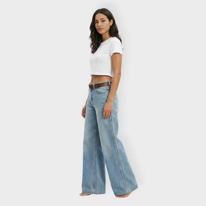 Vaqueros Wide Leg Mujer Rotos