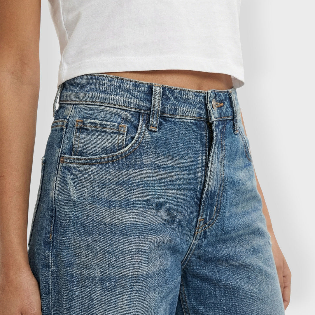 Vaqueros Wide Leg Mujer Rotos