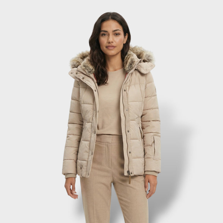 Chaqueta Teddy Mujer Con Capucha Cremallera