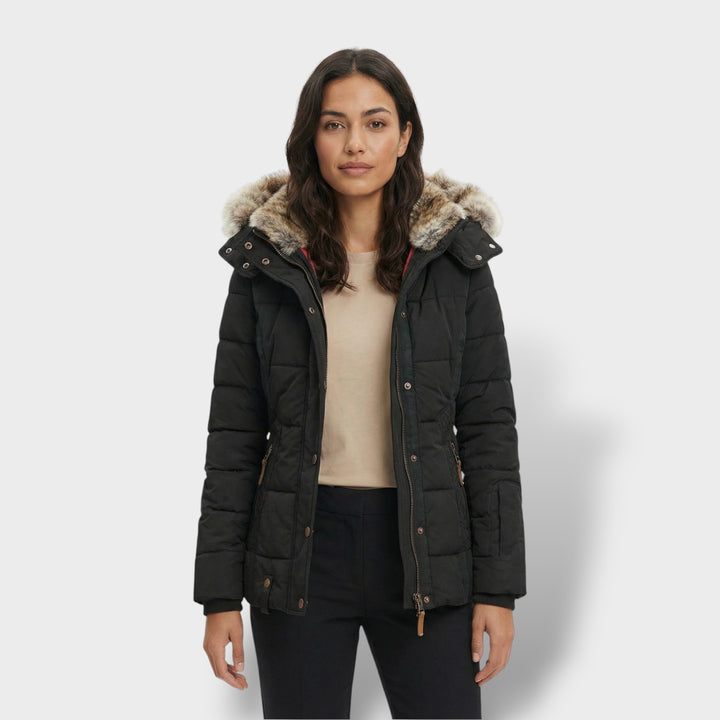 Chaqueta Teddy Mujer Con Capucha Cremallera