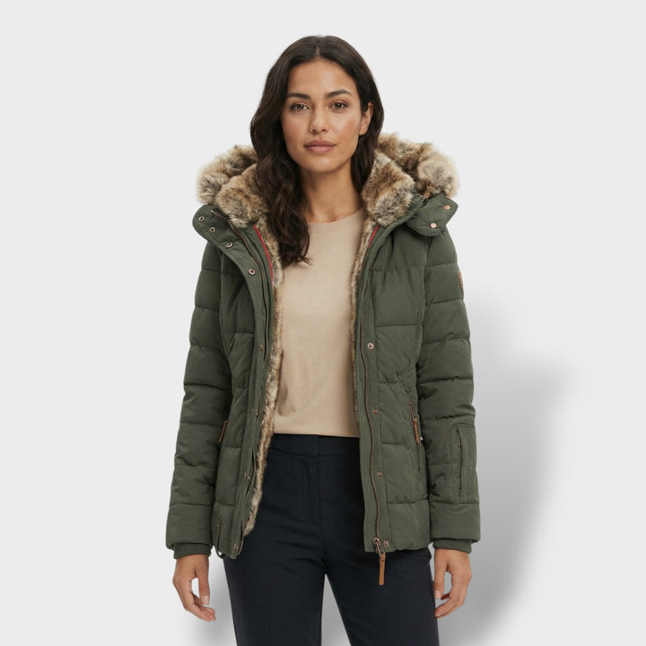 Chaqueta Teddy Mujer Con Capucha Cremallera