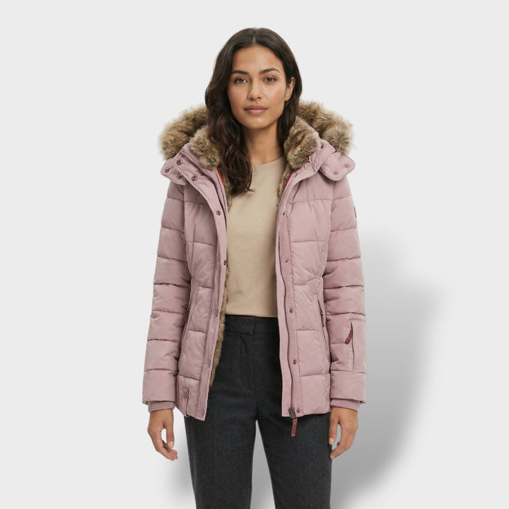 Chaqueta Teddy Mujer Con Capucha Cremallera