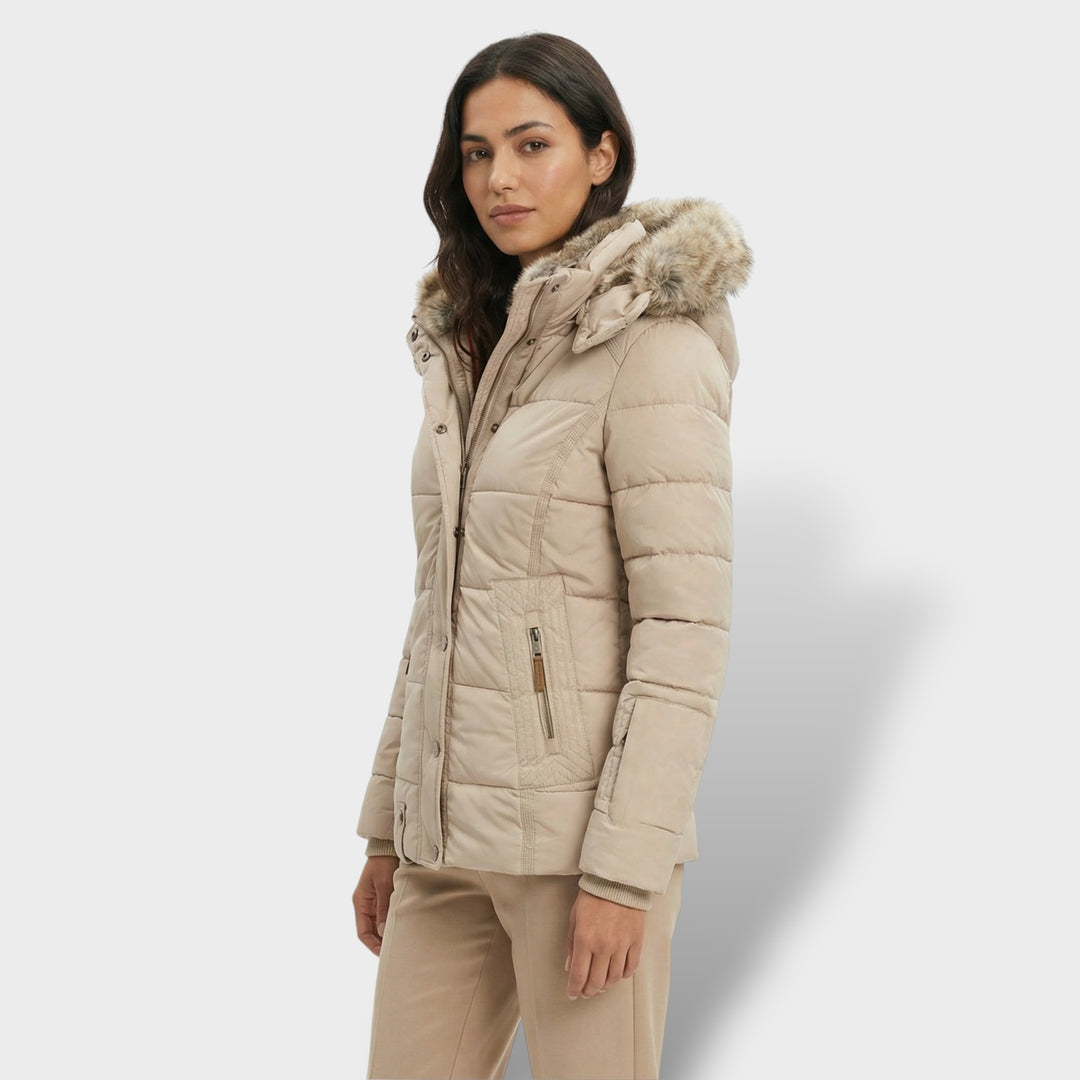 Chaqueta Teddy Mujer Con Capucha Cremallera