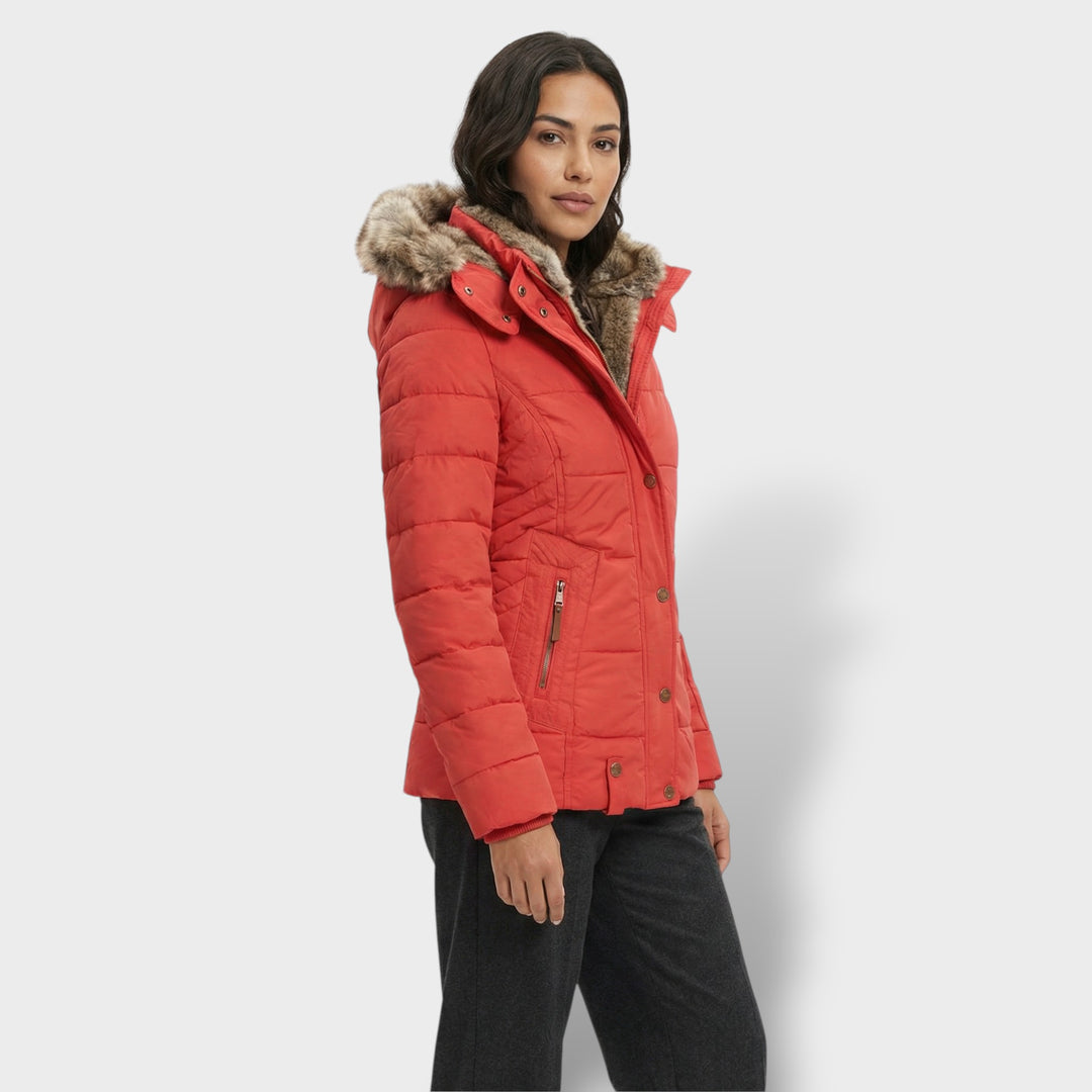 Chaqueta Teddy Mujer Con Capucha Cremallera