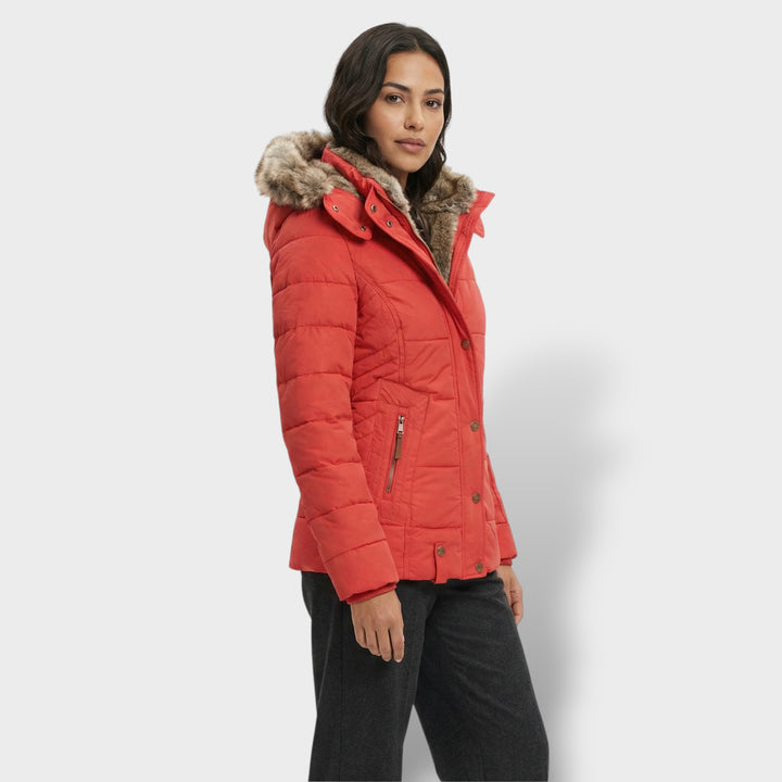 Chaqueta Teddy Mujer Con Capucha Cremallera