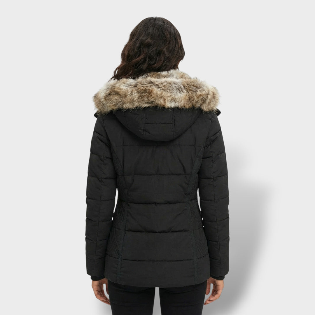 Chaqueta Teddy Mujer Con Capucha Cremallera