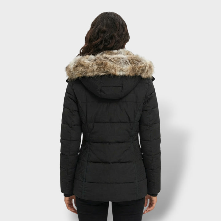 Chaqueta Teddy Mujer Con Capucha Cremallera