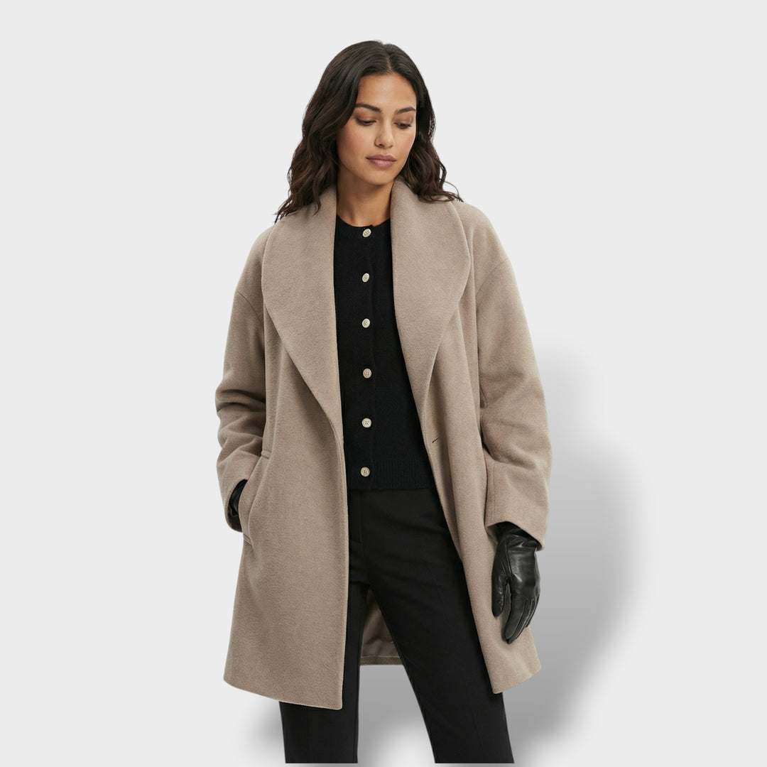 Abrigo Oversize Corto Un Botón