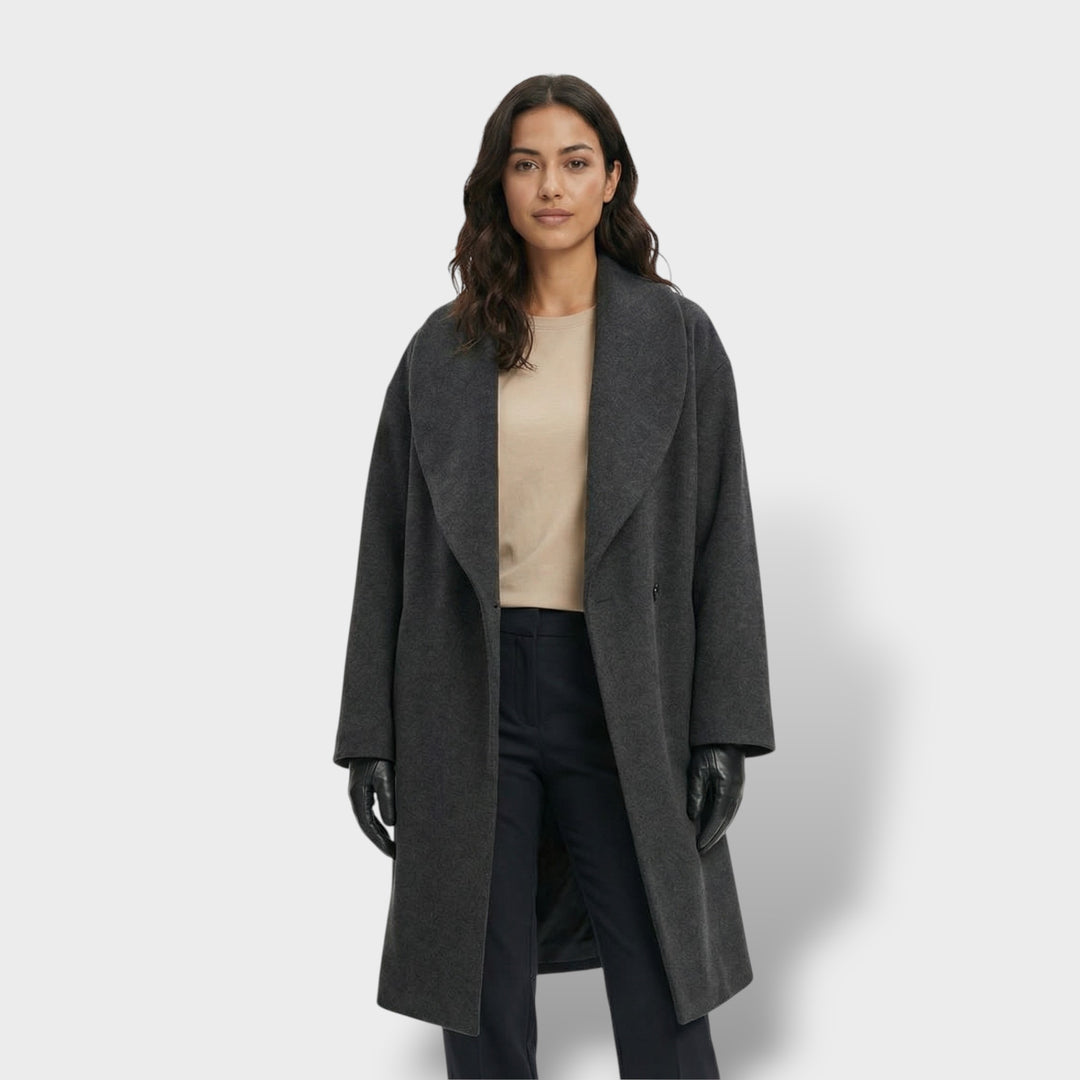 Abrigo Oversize Corto Un Botón