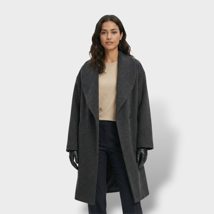 Abrigo Oversize Corto Un Botón