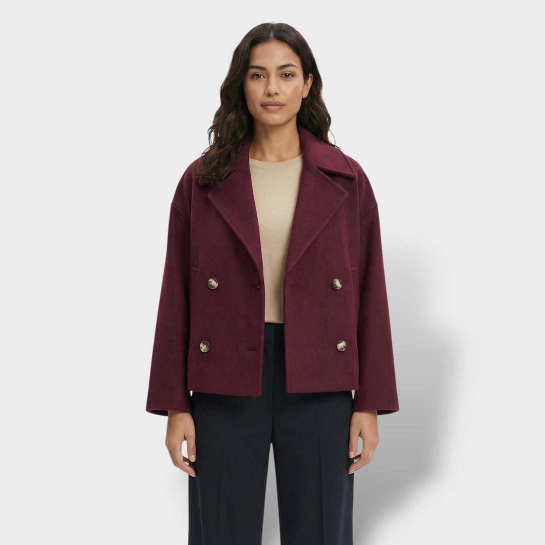 Abrigo Corto De Lana Doble Botonadura
