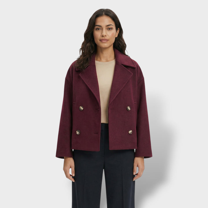 Abrigo Corto De Lana Doble Botonadura