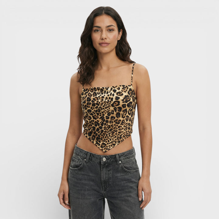 Top Leopardo Mujer Sin Mangas