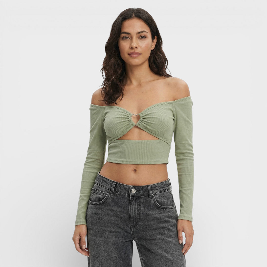 Top Corto Acanalado Mujer