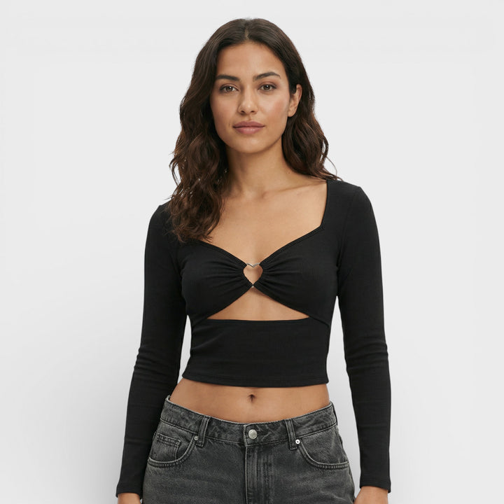 Top Corto Acanalado Mujer