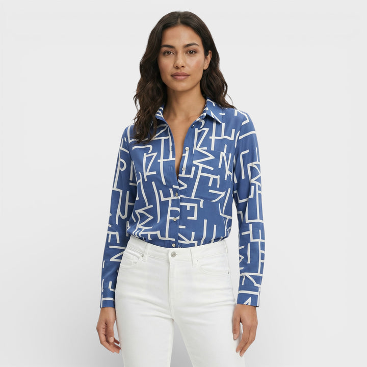 Blusa Clásica Con Cuello Mujer