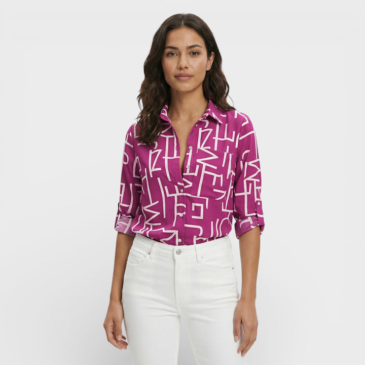 Blusa Clásica Con Cuello Mujer