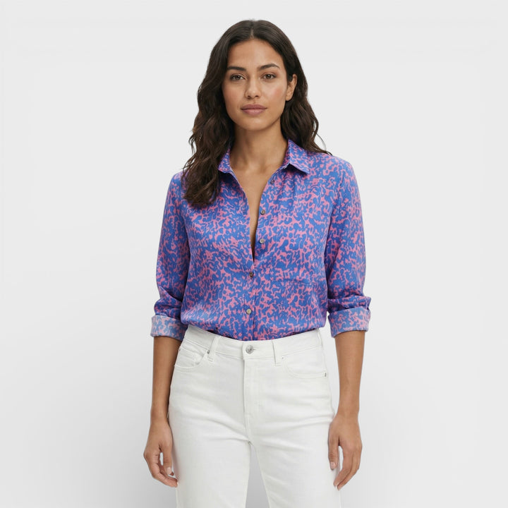 Blusa Clásica Con Cuello Mujer