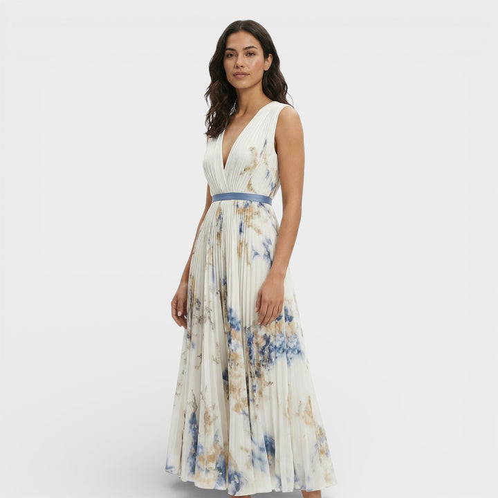 Vestido Largo Floral Ceremonia Elegante