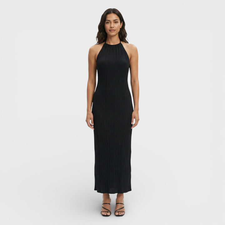 Vestido Largo Fruncido Mujer Fiesta