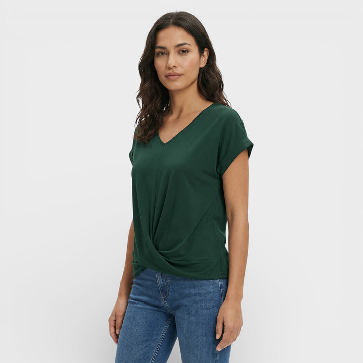 Camiseta Escote Pico Efecto Moldeador