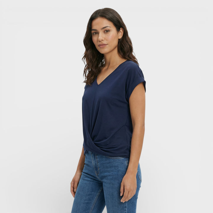 Camiseta Escote Pico Efecto Moldeador