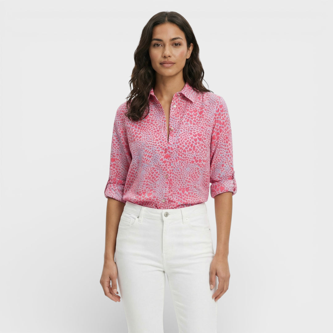 Blusa Clásica Con Cuello Mujer