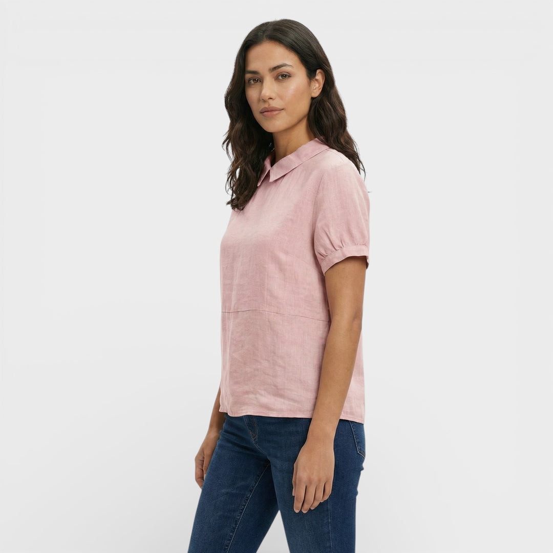 Blusa Manga Corta Cuello Redondo