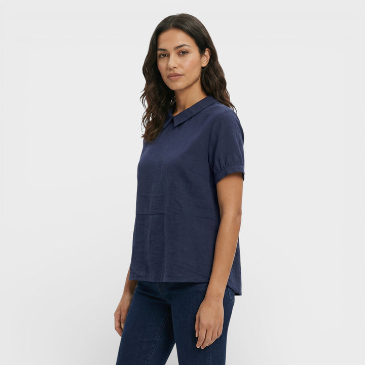 Blusa Manga Corta Cuello Redondo