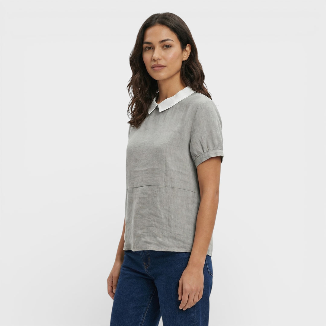 Blusa Manga Corta Cuello Redondo