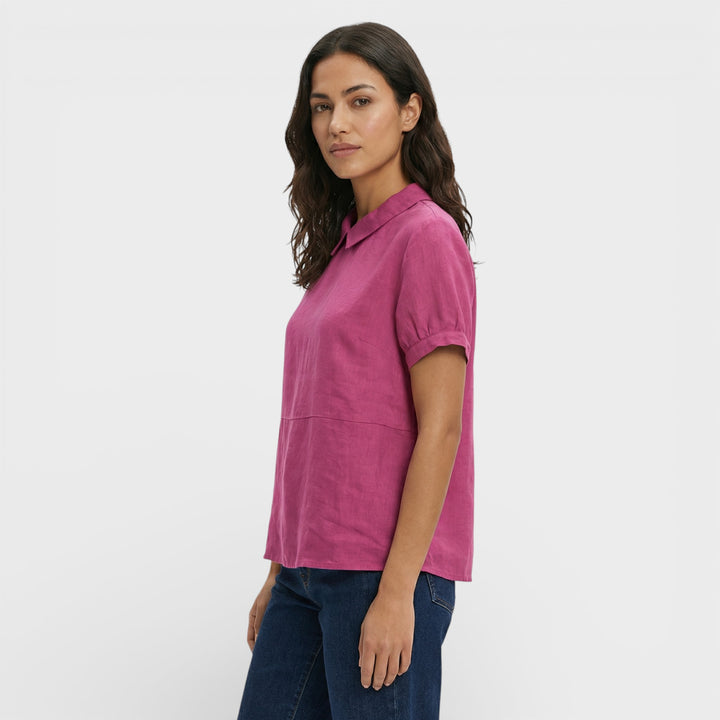 Blusa Manga Corta Cuello Redondo