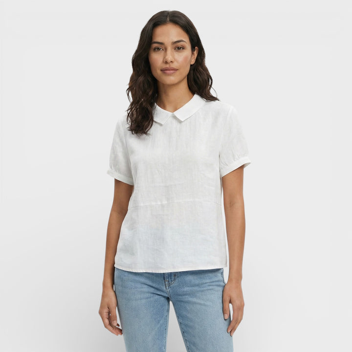 Blusa Manga Corta Cuello Redondo