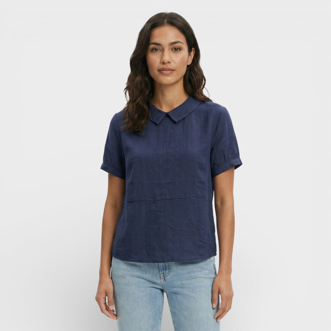 Blusa Manga Corta Cuello Redondo