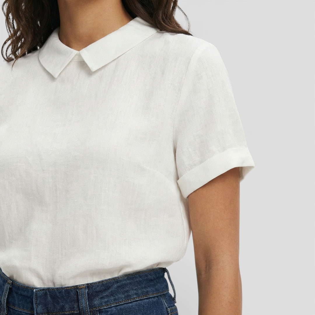 Blusa Manga Corta Cuello Redondo