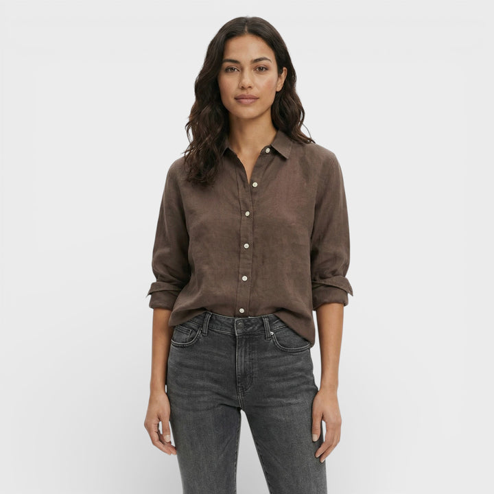 Camisa Lino Holgada Mujer Atemporal